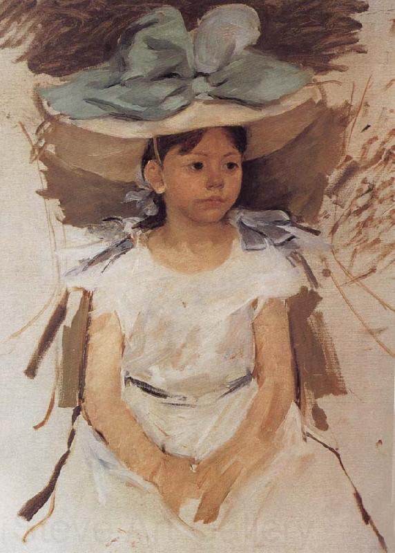 Mary Cassatt Alan wearing the blue hat France oil painting art